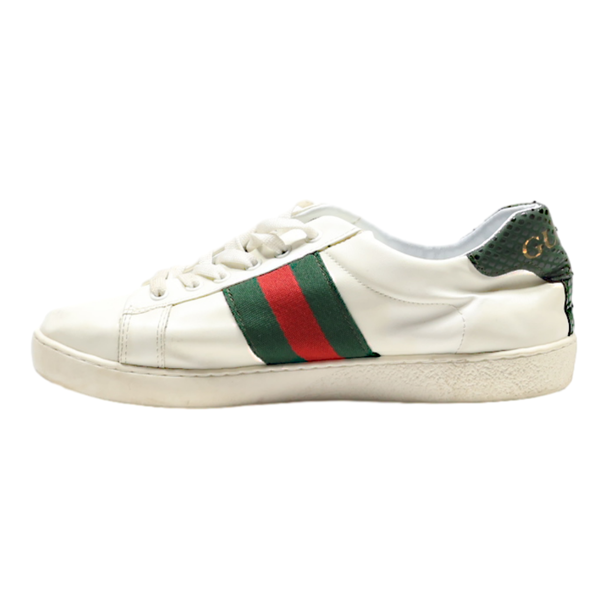 GUCCI Sneaker Trainers White Leather Womens UK 7