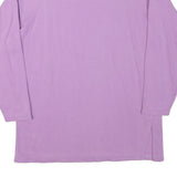 Womens Lilac Sweatshirt L Cartoon Bunny Graphic Roll Neck Cotton Blend Pullover