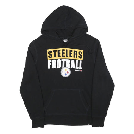 47 Mens Black Steelers Football Pullover Hoodie M NFL Sports Fan Sweatshirt