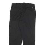 DICKIES Mens Cotton Blend Black Regular Straight Trousers W32 L28 Workwear Zip
