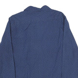 LEVI'S Mens Blue & White Polka Dot Cotton Shirt L Casual Button Down