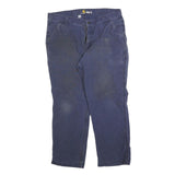 CARHARTT Mens Regular Fit Blue Denim Jeans W38 L30 Workwear Casual Zip