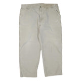 CARHARTT Mens Cotton Blend Beige Regular Fit Straight Leg Trousers W44 L27