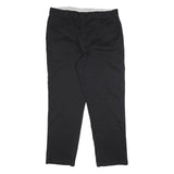 DICKIES Mens Cotton Blend Black Regular Fit Straight Leg Trousers W40 L32