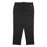 DICKIES Mens Cotton Blend Black Regular Fit Straight Leg Trousers W40 L32