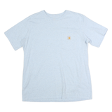 CARHARTT Womens Light Blue Jersey L Short Sleeve Crew Neck Pocket T-Shirt