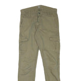 SMOG Mens Beige Slim Skinny Cotton Blend Woven Trousers W30 L32 Casual Utility