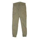 SMOG Mens Beige Slim Skinny Cotton Blend Woven Trousers W30 L32 Casual Utility