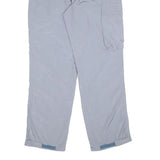 Womens Grey Polyester Blend Regular Fit Straight Leg Trousers W32 L32 Zip