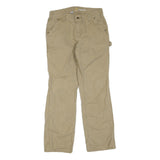 CARHARTT Womens Beige Cotton Blend Regular Fit Straight Trousers W28 L30