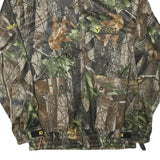 SCENT BLOCKER Mens Green & Brown Camouflage Outdoor Zip Nylon Jacket M