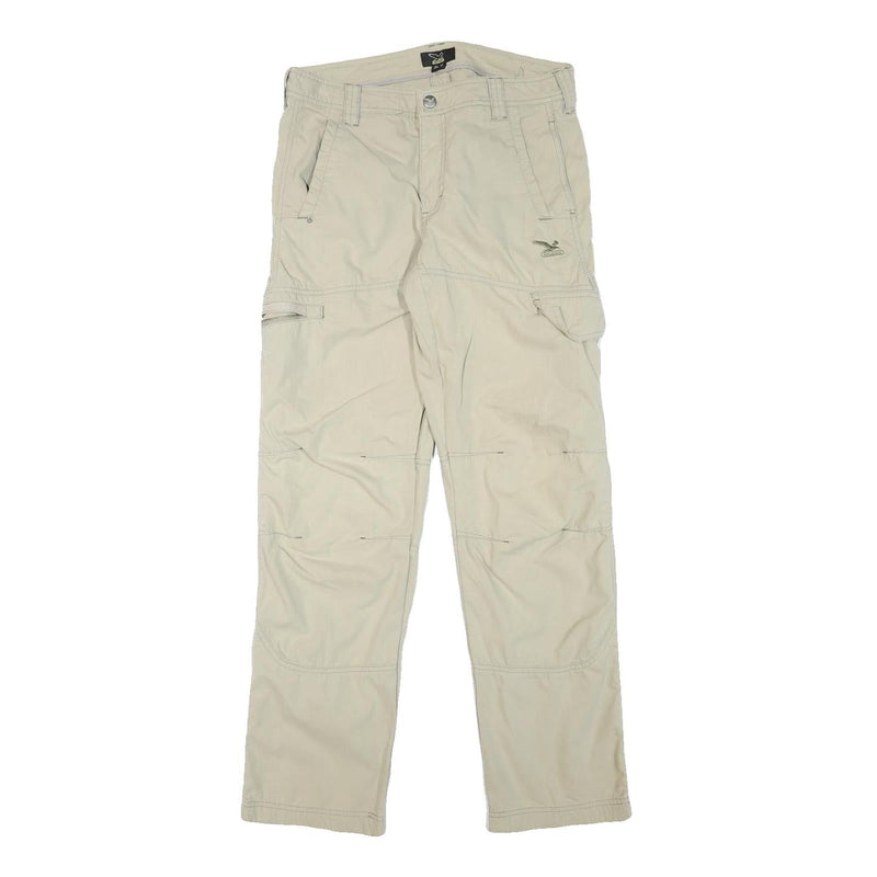 SALEWA Mens Regular Beige Trousers Polyester Blend W30 L31 Outdoor Hiking Zip