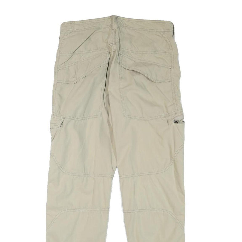 SALEWA Mens Regular Beige Trousers Polyester Blend W30 L31 Outdoor Hiking Zip