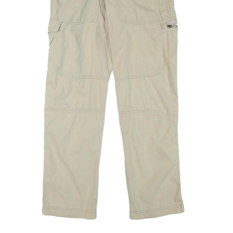 SALEWA Mens Regular Beige Trousers Polyester Blend W30 L31 Outdoor Hiking Zip