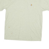 CARHARTT Mens Beige Crew Neck Short Sleeve T-Shirt XL Pocket Logo Cotton Blend