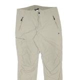 TREVOLUTIUON Mens Regular Beige Polyester Blend Zip Trousers W34 L30 Outdoor