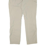 TREVOLUTIUON Mens Regular Beige Polyester Blend Zip Trousers W34 L30 Outdoor