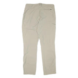TREVOLUTIUON Mens Regular Beige Polyester Blend Zip Trousers W34 L30 Outdoor
