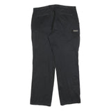 EDMONTE Mens Cotton Blend Black Regular Fit Straight Trousers W40 L32 Casual Zip