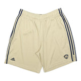 ADIDAS Mens Shorts Cream & Navy Athletic Casual L W34 Comfortable Lightweight