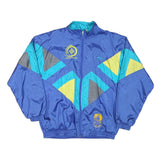 PUMA Mens Blue Yellow Grey Colourblock Sports Zip Jacket L Polyester