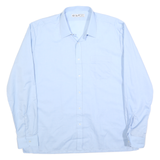 C&A Mens Light Blue Shirt L Classic Button Down Cotton Blend Long Sleeve