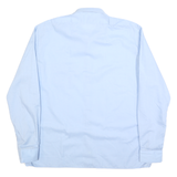 C&A Mens Light Blue Shirt L Classic Button Down Cotton Blend Long Sleeve