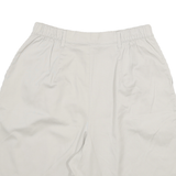 SEASON SPORT Womens Shorts White Casual Plain UK 12 W28 Relaxed Fit Cotton