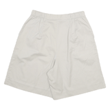 SEASON SPORT Womens Shorts White Casual Plain UK 12 W28 Relaxed Fit Cotton