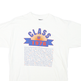 Mens White Class Of 1976 Graphic T-Shirt L Short Sleeve Crew Neck Vintage Style