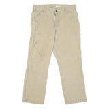 CARHARTT Mens Regular Beige Jeans Denim W34 L27 Cotton Blend Workwear Zip