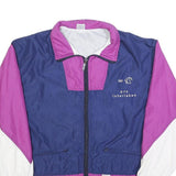 MONT AIR Mens Navy & Purple Nylon Zip Jacket S Colourblock Casual Lightweight