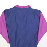 MONT AIR Mens Navy & Purple Nylon Zip Jacket S Colourblock Casual Lightweight