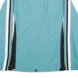 Womens Blue & Black Polyester Zip Jacket XL Plain Casual Sportswear Track Top