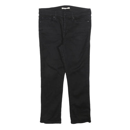 LEVI'S 312 Womens Jeans Black Slim Skinny Denim W31 L25 Zip Cotton Blend