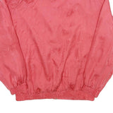 Womens Pink Silk Bomber Jacket XL Woven Plain Lightweight Zip-Up