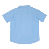 COLUMBIA Mens Blue Check Short Sleeve Shirt M Cotton Blend Casual Outdoor