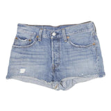 LEVI'S Womens Shorts Blue Denim Casual XS W26 Cut-Off Distressed