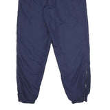 KAWASAKI Mens Joggers Navy Blue L W28 L32 Polyester Blend Regular Tapered Fit