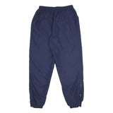 KAWASAKI Mens Joggers Navy Blue L W28 L32 Polyester Blend Regular Tapered Fit