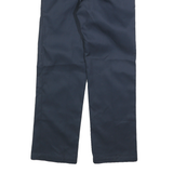DICKIES Mens Cotton Blend Navy Slim Straight Trousers W30 L30 Workwear Zip