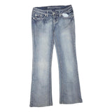 BLUE ASPHALT Womens Blue Regular Flared Denim Rinse W30 L30 Casual Stylish