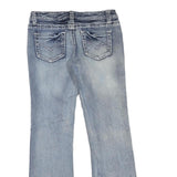 BLUE ASPHALT Womens Blue Regular Flared Denim Rinse W30 L30 Casual Stylish