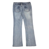 BLUE ASPHALT Womens Blue Regular Flared Denim Rinse W30 L30 Casual Stylish
