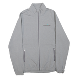 ADIDAS Mens Grey Polyester Blend Track Jacket M Plain Zip Lightweight Casual