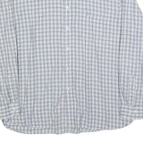 JAMES PRINGLE Mens Blue & Grey Check Shirt XL Casual Cotton Blend Long Sleeve