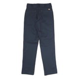 DICKIES Mens Polyester Blend Navy Regular Fit Straight Leg Trousers W29 L30