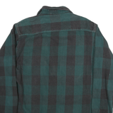 FIELD & STREAM Mens Green & Black Check Shirt L Cotton Blend Casual Long Sleeve