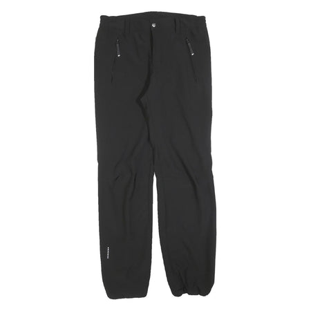 ICEPEAK Womens Black Regular Fit Straight Trousers W30 L30 Zip Pockets
