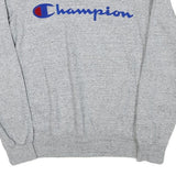 CHAMPION Mens Grey Crew Neck XS Cotton Blend Sweatshirt Classic Logo Pullover